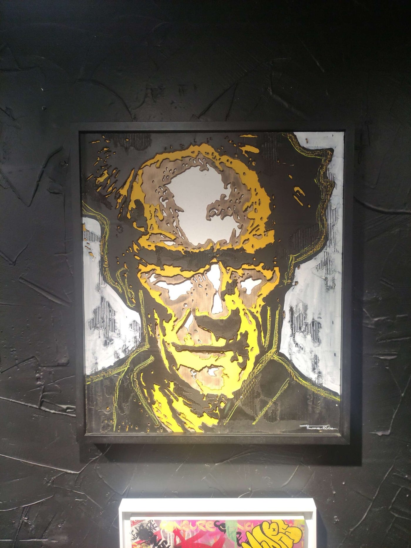 Œuvre de Thomas Vinas Clint — Découpes et superpositions / Peinture sur chassis + cadre affleurant