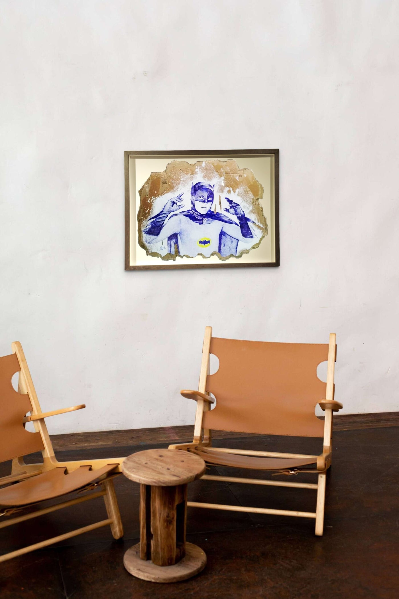 Batman de Beus — œuvre Pop Art à l’acrylique et au stylo Bic sur carton