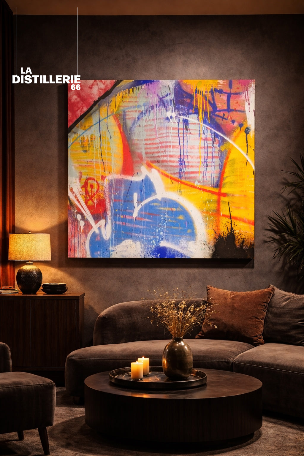 Thunder de Faki et One Siker — graffiti contemporain sur toile sur chassis