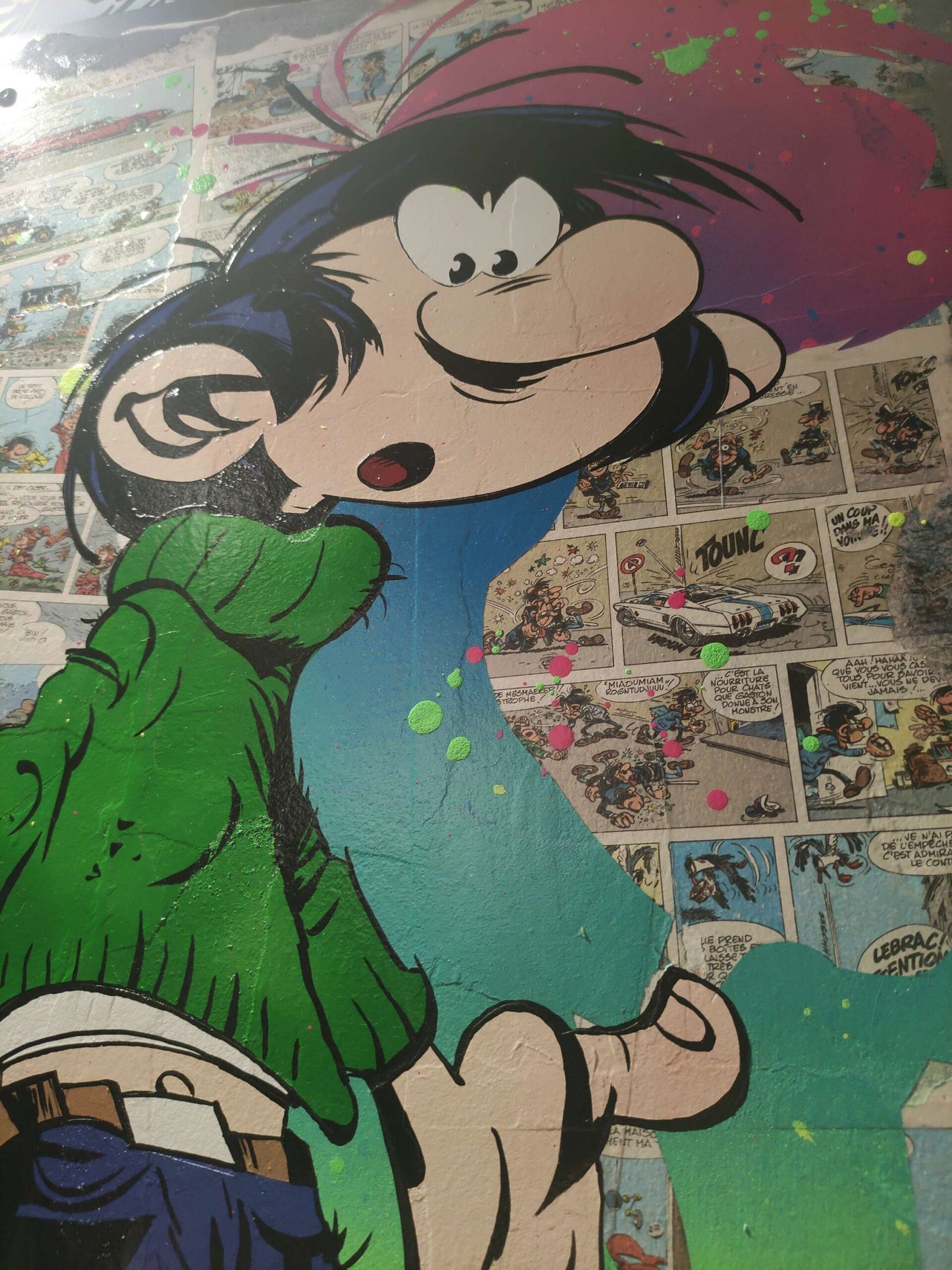 Gaston #1 — création de Maxime Andriot entre Pop Art, collage et support texturé