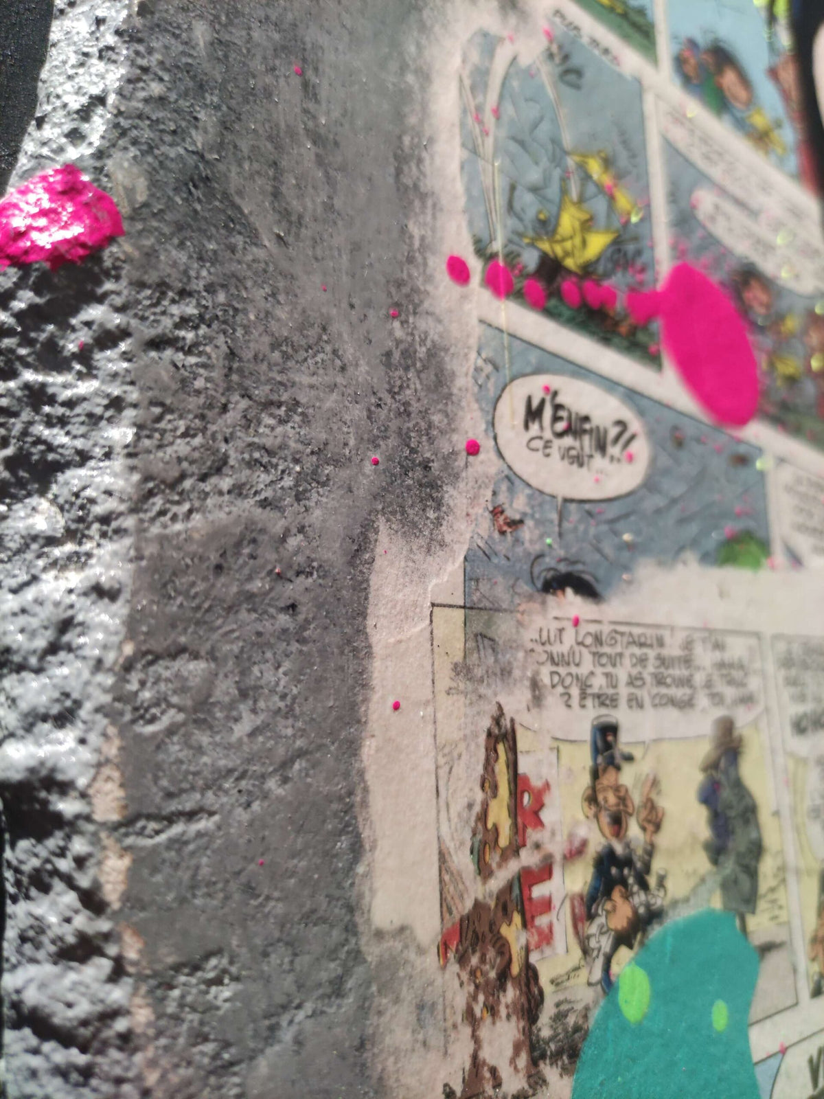 Maxime Andriot — Gaston #1, œuvre contemporaine en collage et peinture
