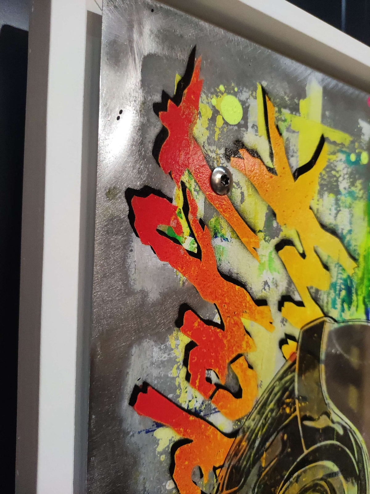 Maxime Andriot — Metal Daft Punk, œuvre contemporaine en collage et peinture
