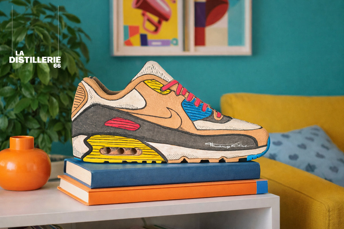 Air Max 90 de Thomas Vinas — sculpture en bois et street culture contemporaine