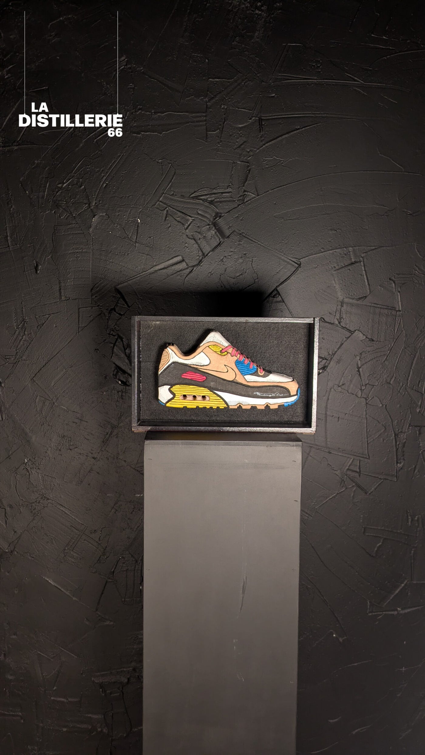 Œuvre de Thomas Vinas Air Max 90 — Mixte sur bois