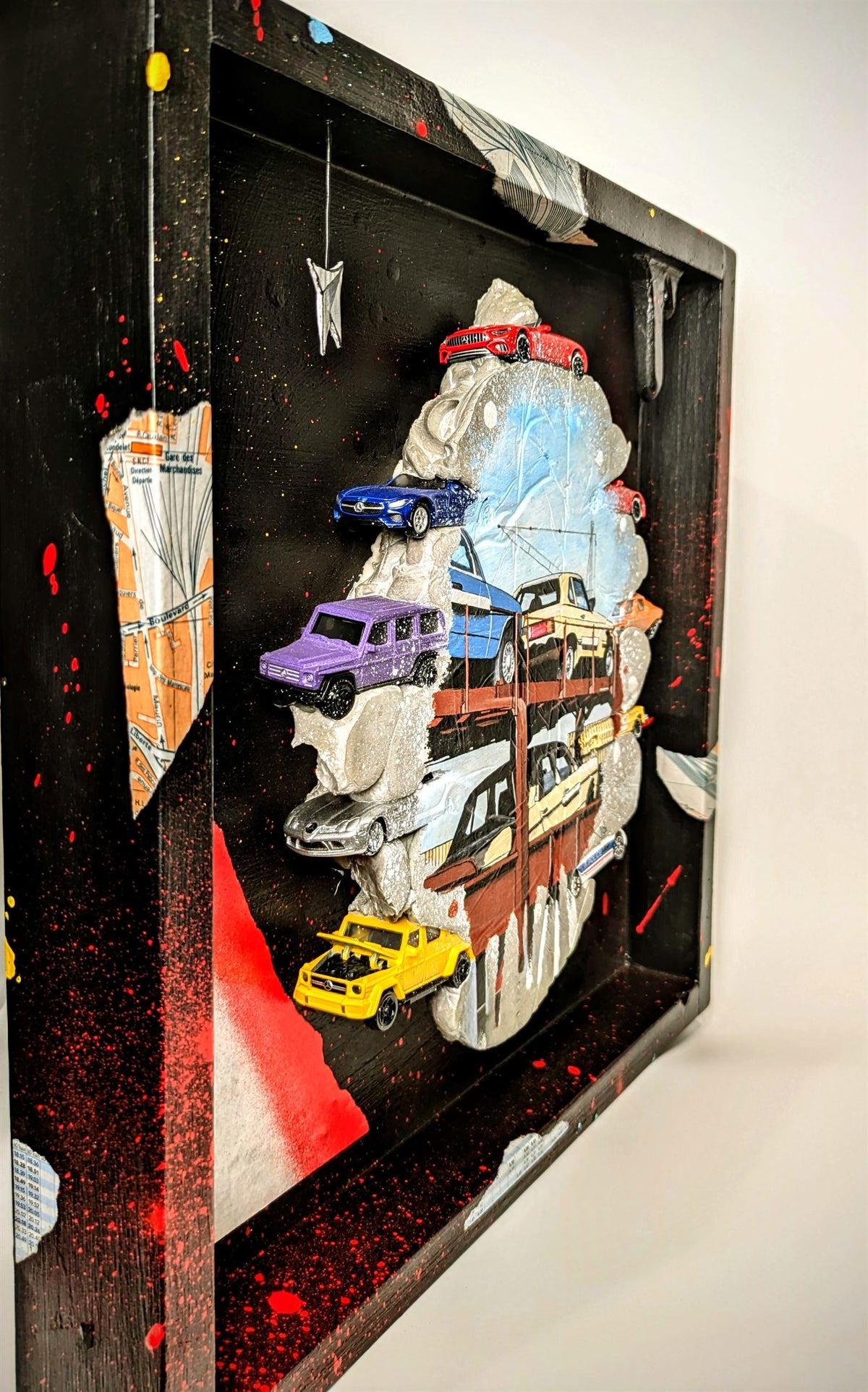 Street art AutoTrain de Ludo Lassalle — technique mixte et univers ferroviaire