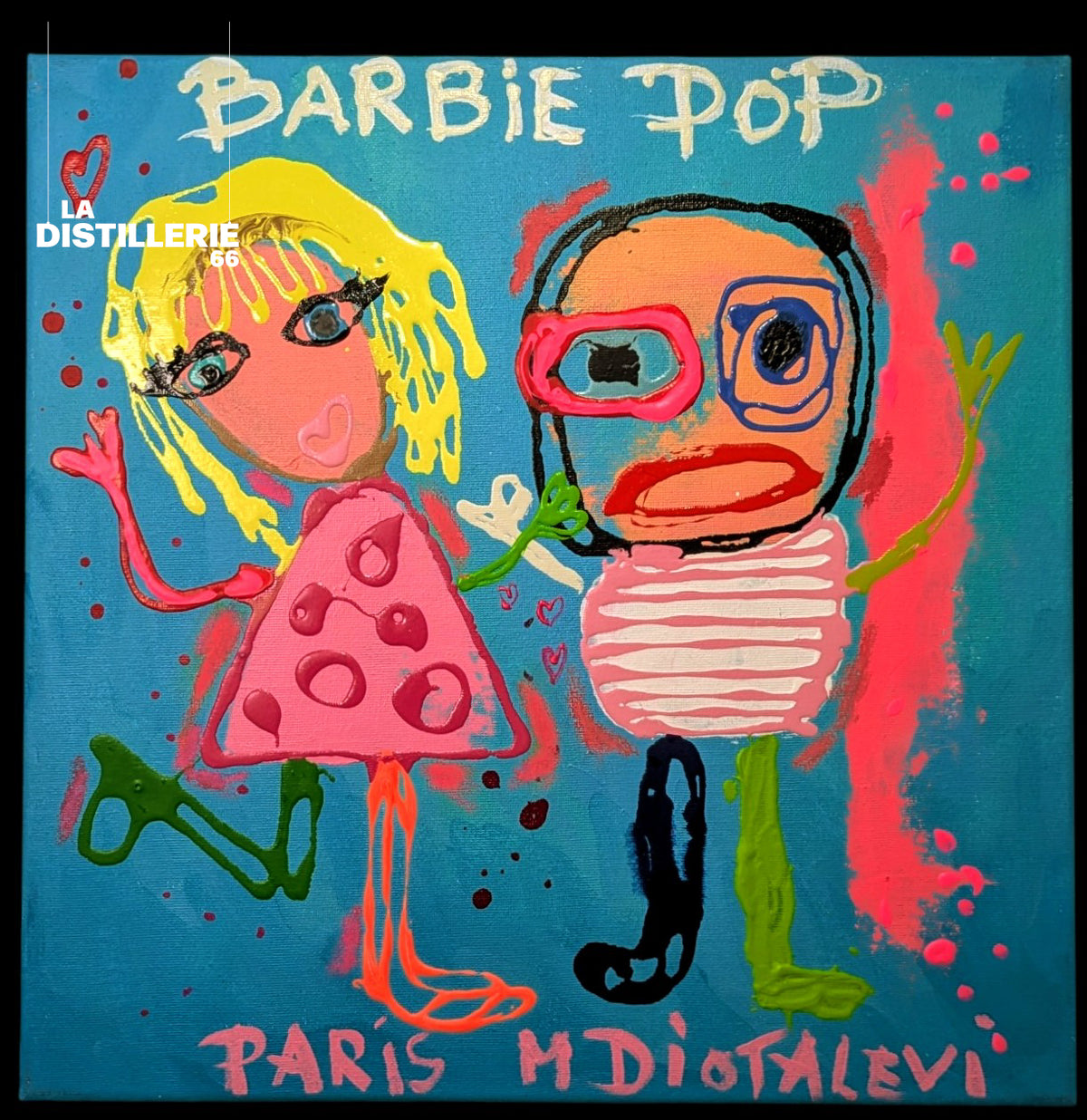 Barbie Pop de Martine Diotalevi — tableau contemporain, figure expressive et écriture picturale libre