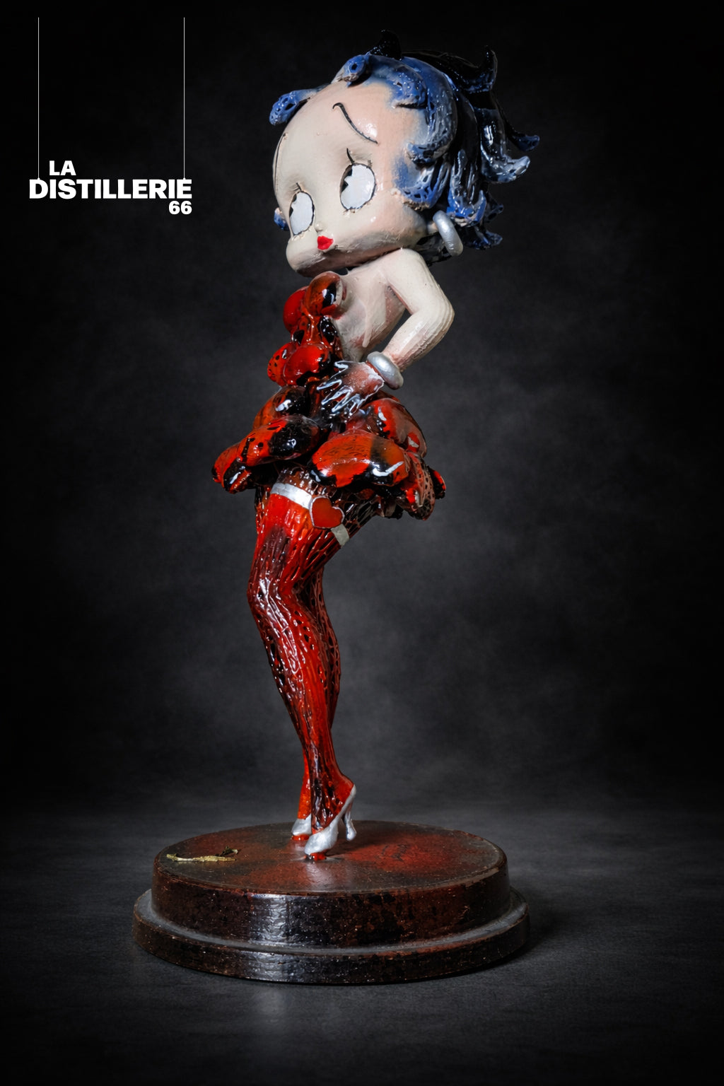 Betty Boop Balloon Heart — sculpture Pop Art de Julien Mikhel réalisée en impression 3D