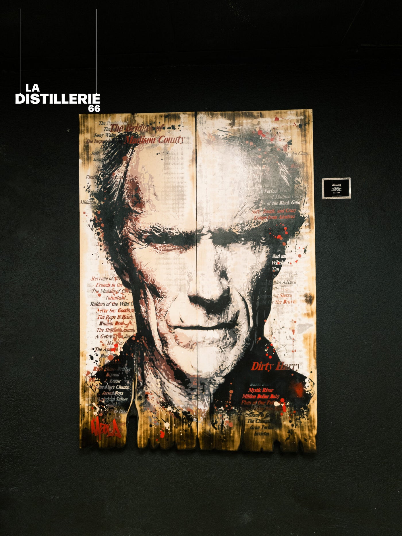 Clint de Maxime Andriot — Pop Art contemporain, collage et peinture sur matière brute