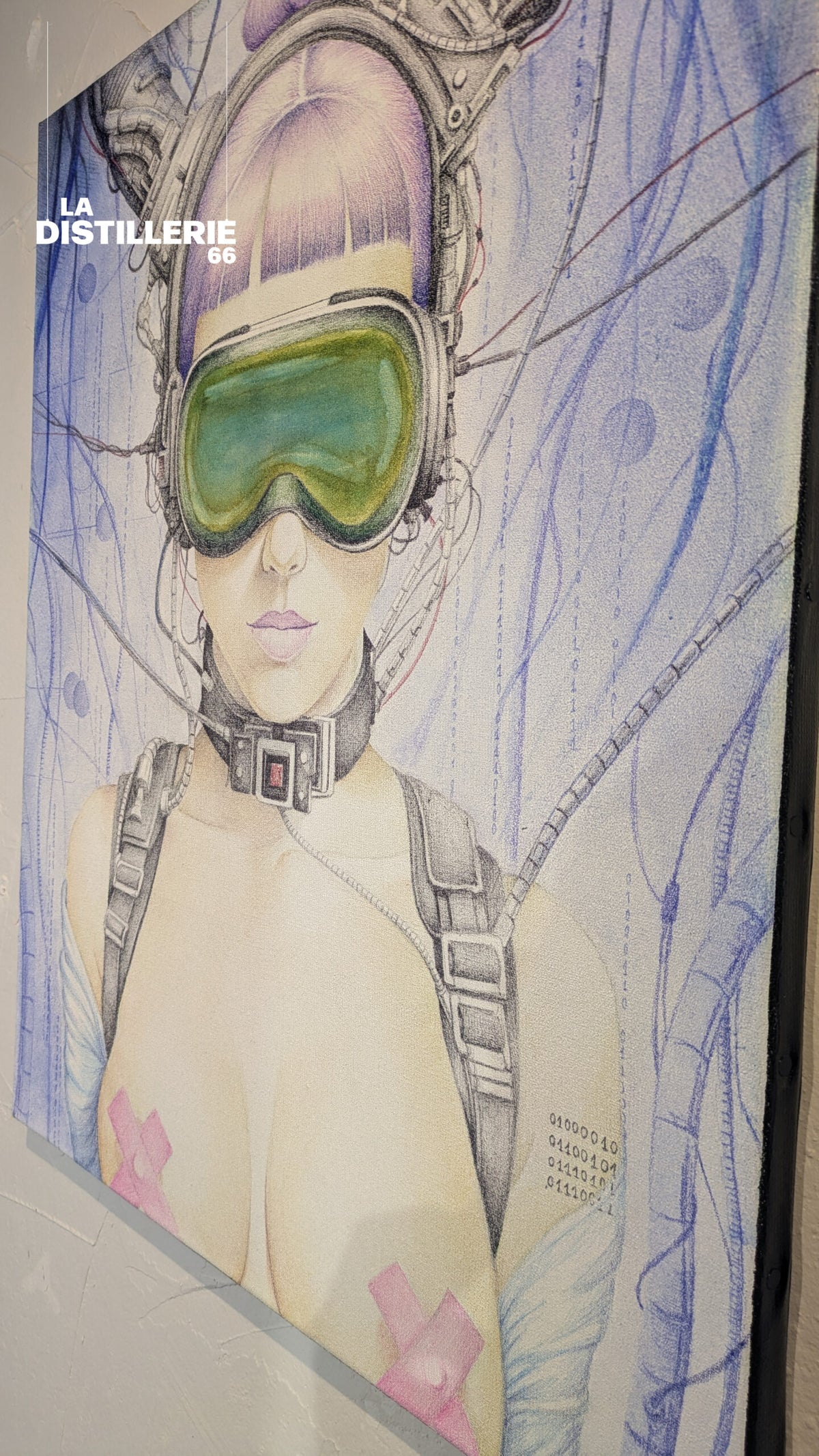 Œuvre de Beus Cyber — art contemporain sur toile à l’encre de stylo Bic