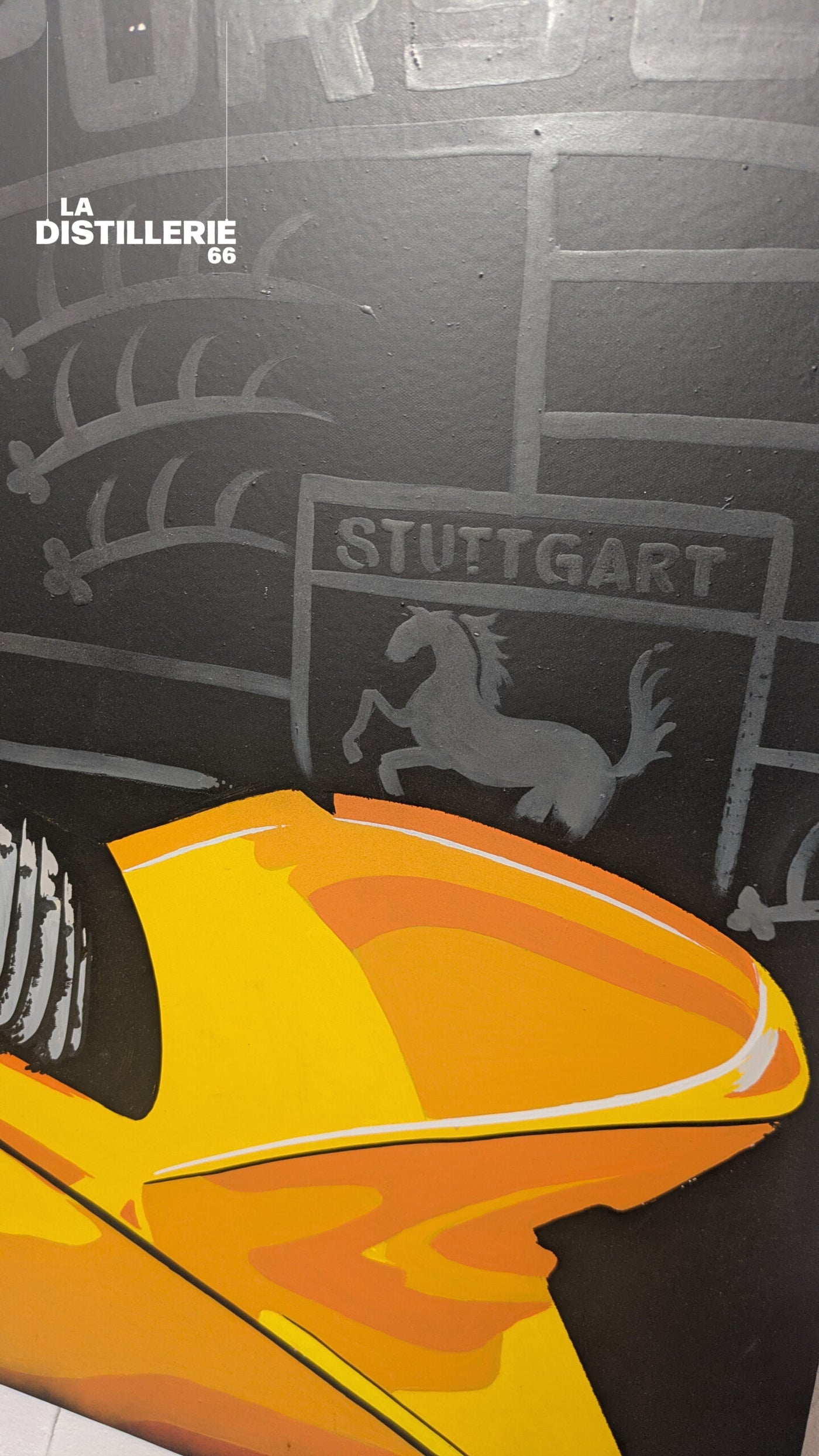 Duck — peinture acrylique originale de Daddy Graff inspirée de l’univers Porsche