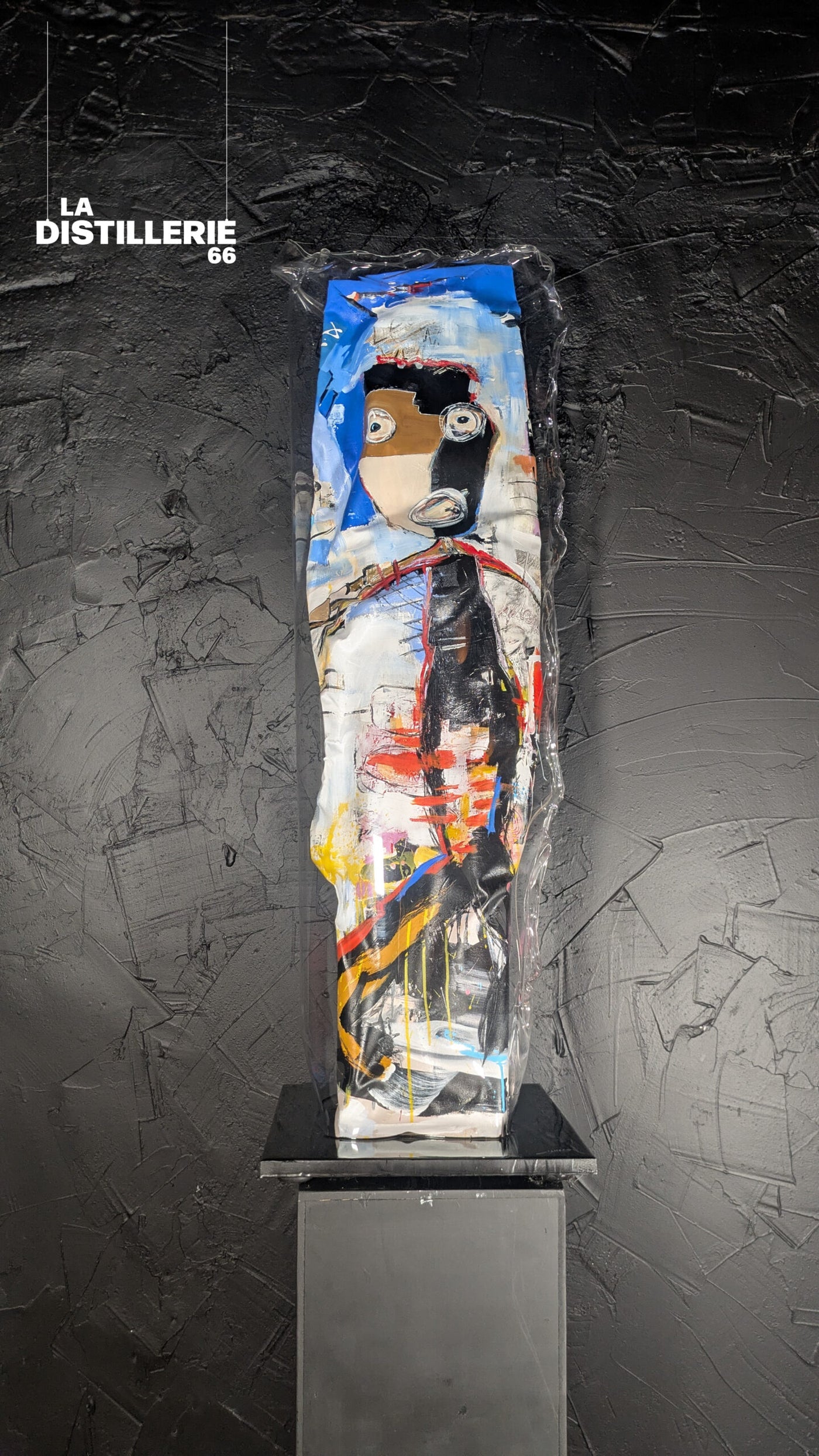 Œuvre Ecoute Le Silence par Thierry Clamens — totem contemporain entre peinture, sculpture et art brut