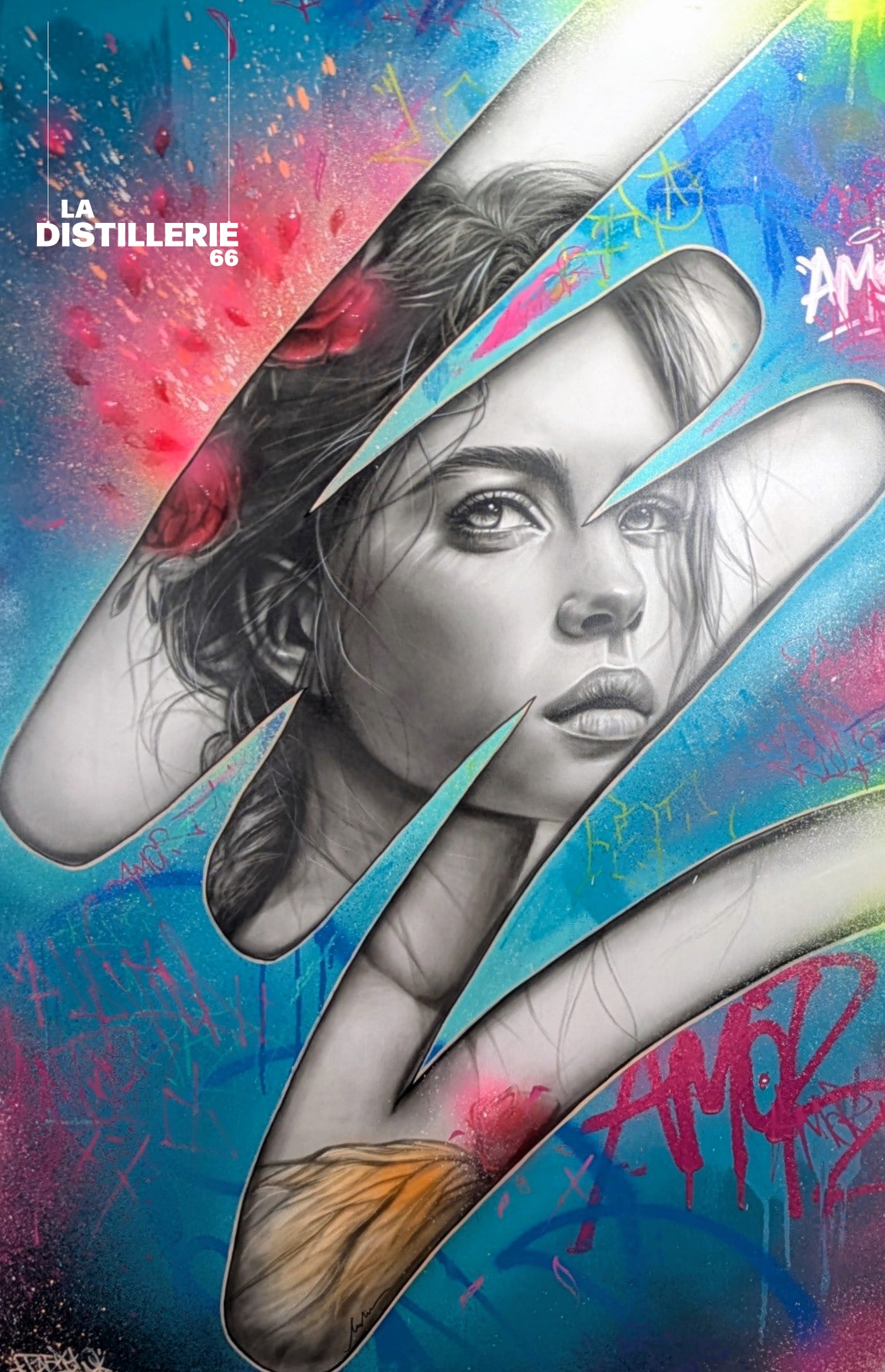 Femme forte de Pablito Mourer — art urbain contemporain sur toile sur chassis