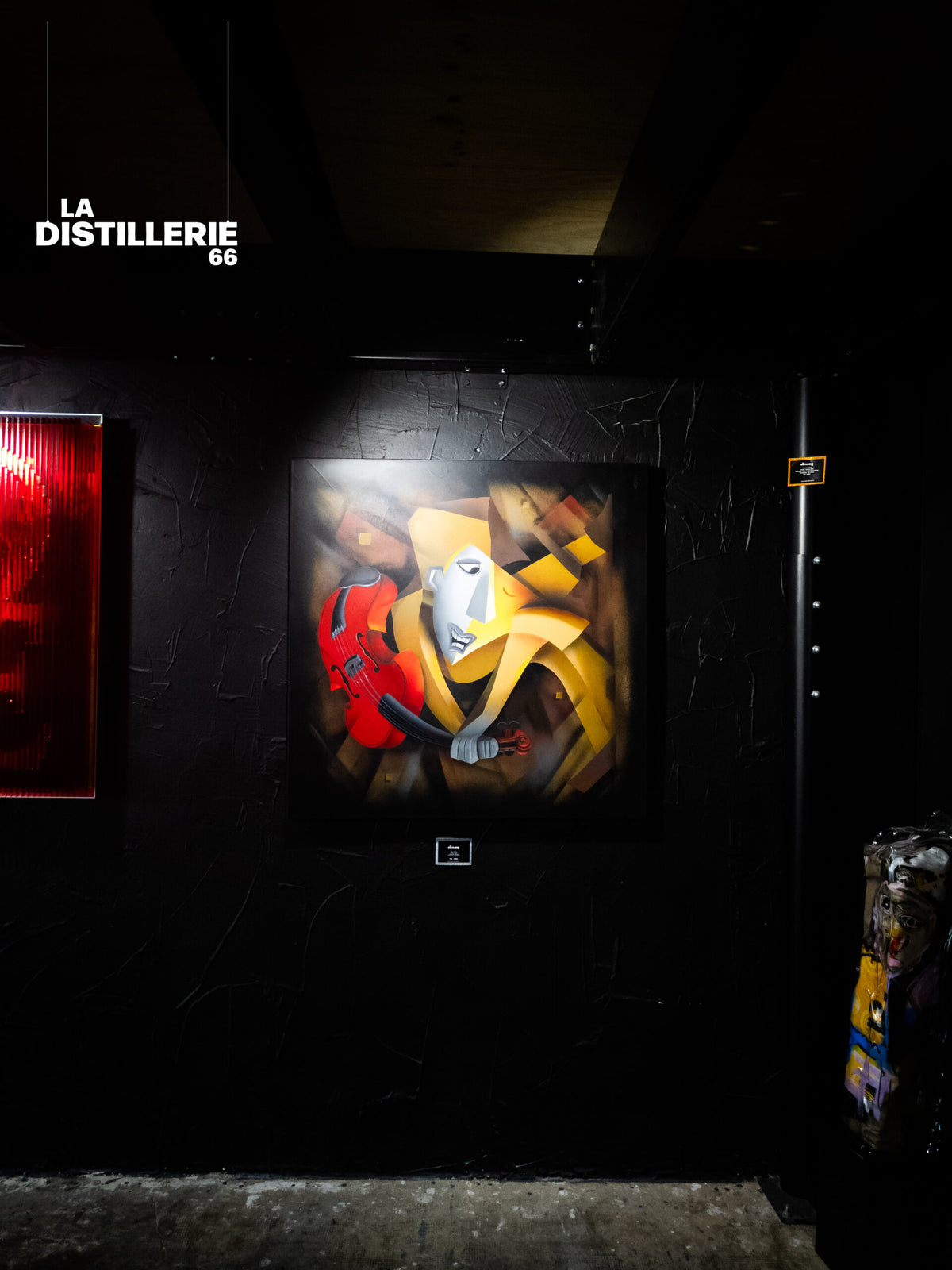 Œuvre Furieux par Roko — spray, acrylique et visage déconstruit sur toile