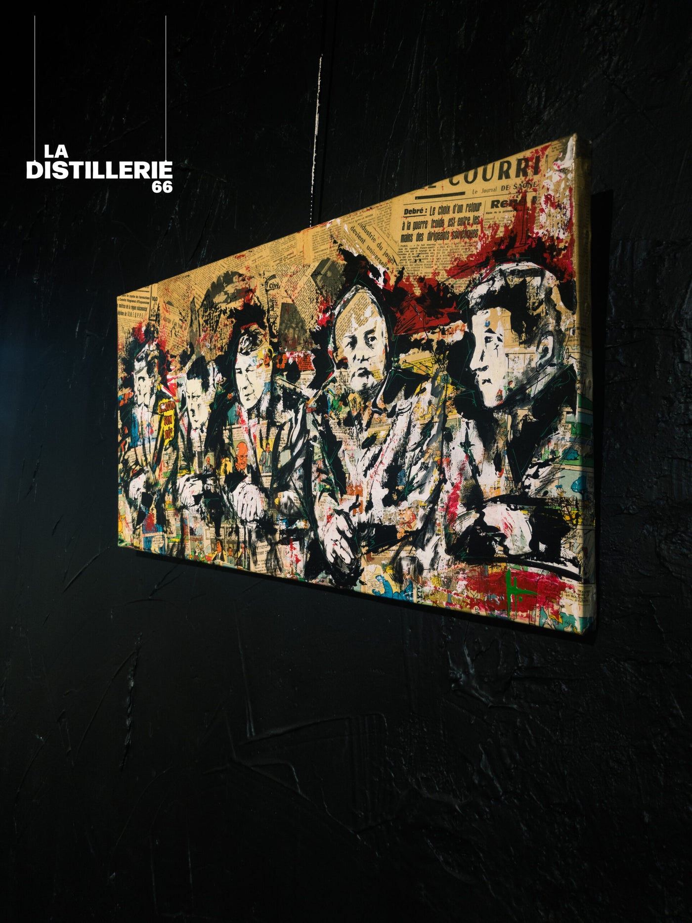 Hayat — Tontons, œuvre Pop Art en collage et peinture