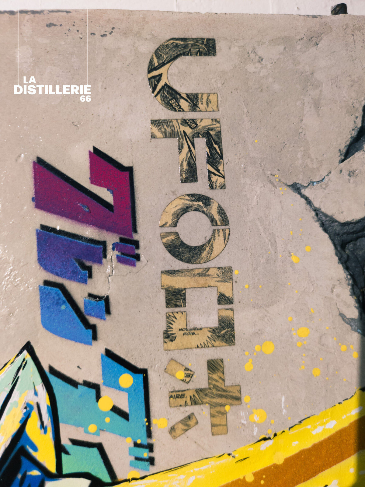 Goldorak Fragment — création de Maxime Andriot entre Pop Art, collage et support texturé
