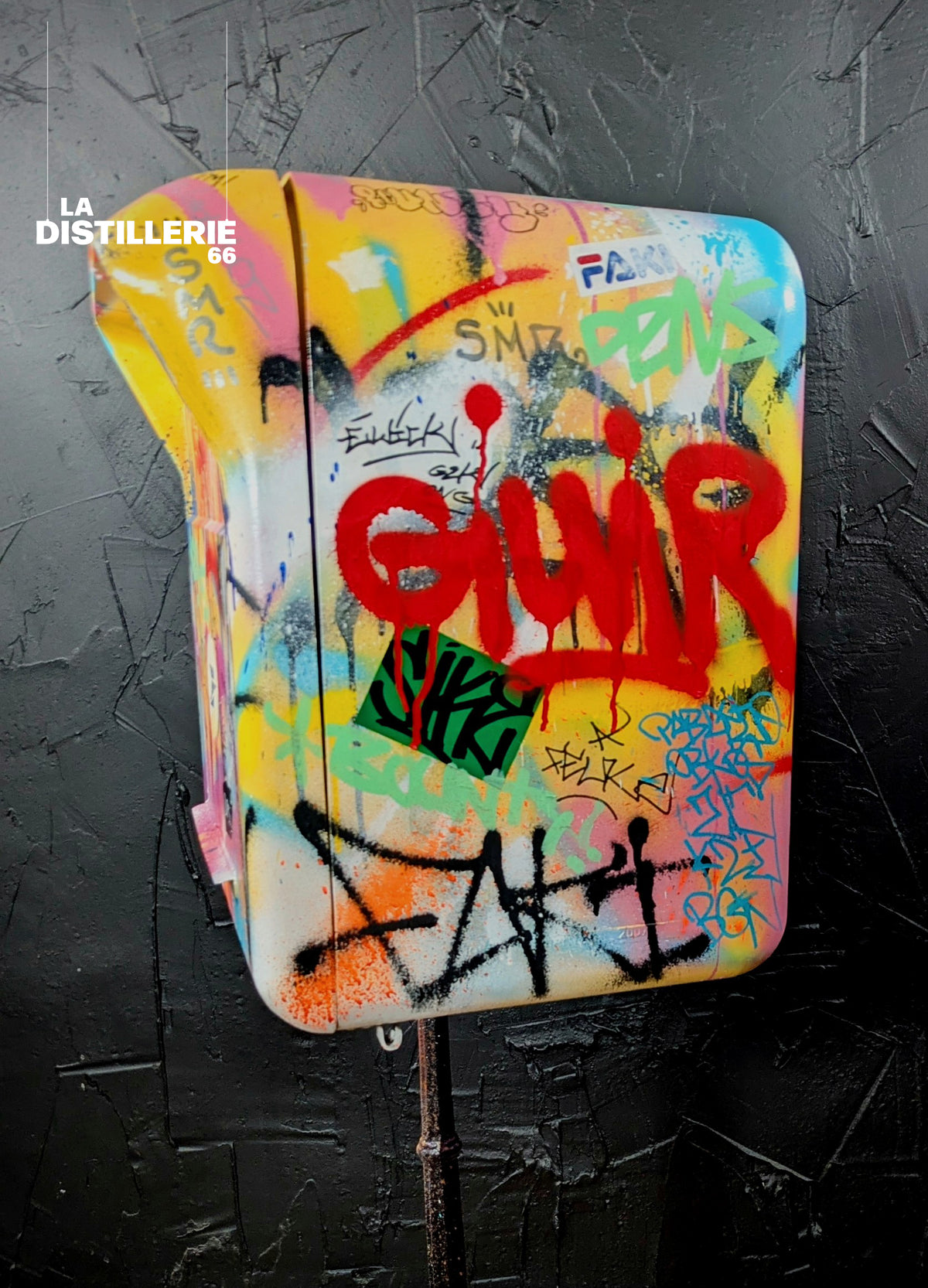 Faki et One Siker — Mail Box, œuvre d’art urbain au spray et à l’acrylique
