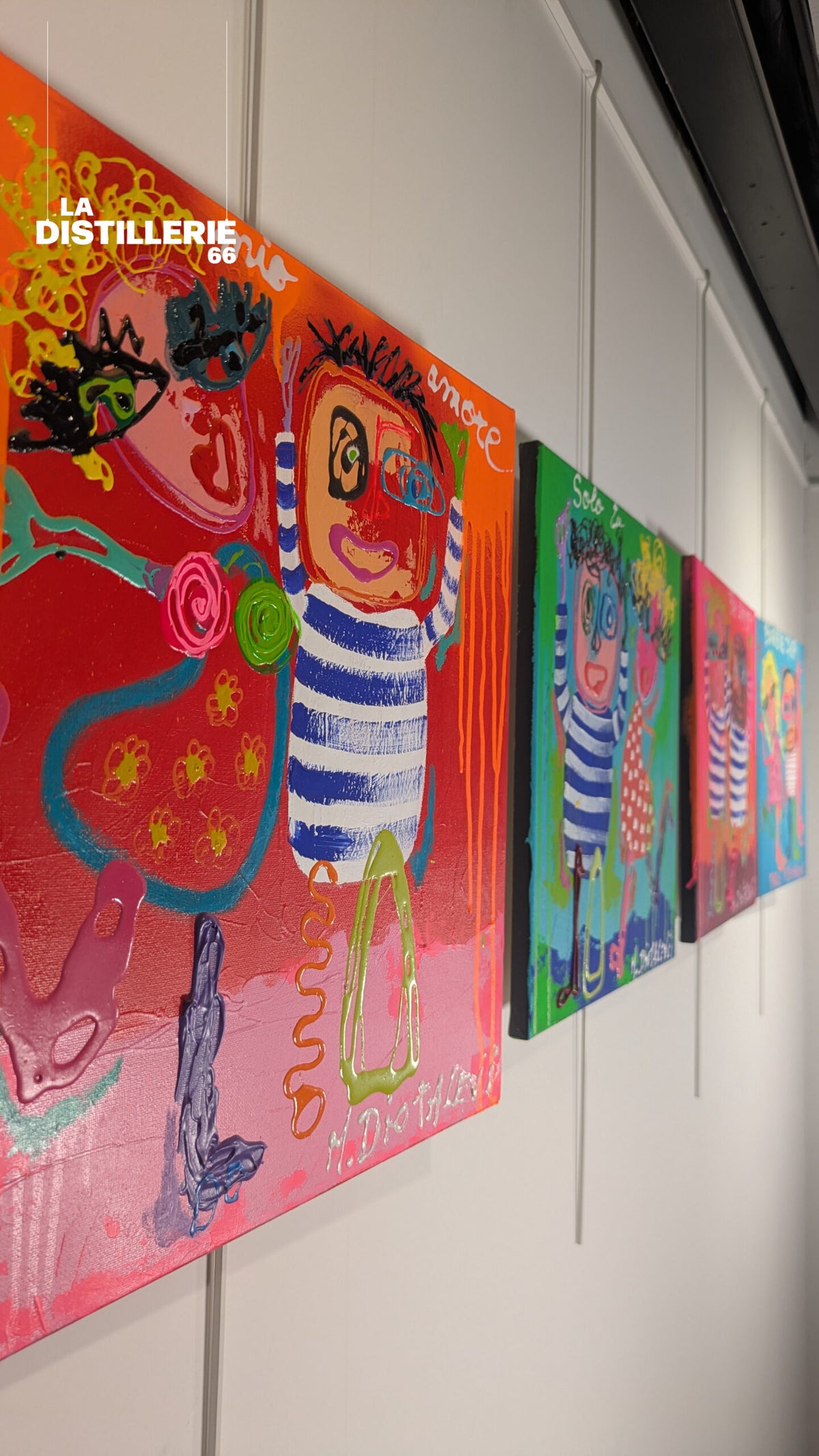 Œuvre Mio Amore par Martine Diotalevi — peinture en technique mixte, art brut et Pop Art