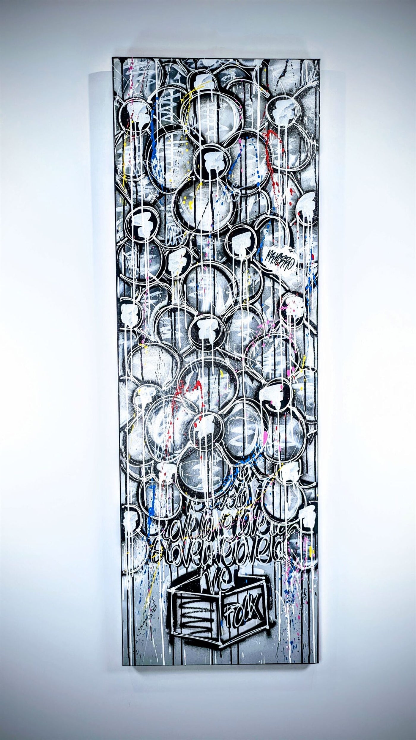 Mr Yerro — Rock, tableau contemporain aux motifs floraux