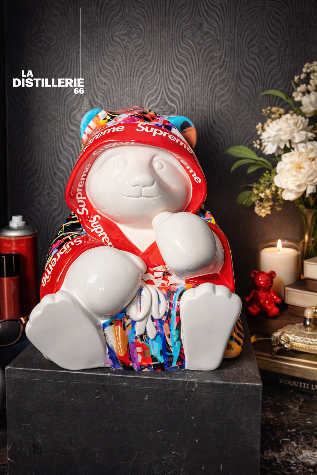 Panda Boxe Supreme — création de Naor, sculpture contemporaine en résine