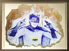 Batman — œuvre originale de l’artiste Beus à l’acrylique et au stylo Bic sur carton, style Pop Art