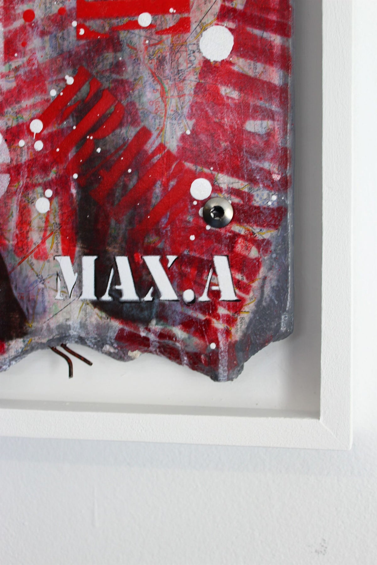 Maxime Andriot — Marianne Fragment #2, œuvre contemporaine en collage et peinture