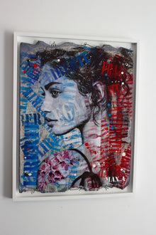 Œuvre Marianne Fragment #2 par Maxime Andriot — transfert, pochoirs, peinture et culture populaire