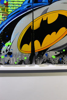 Burned Batman par Maxime Andriot — Pop Art sur bois de peuplier