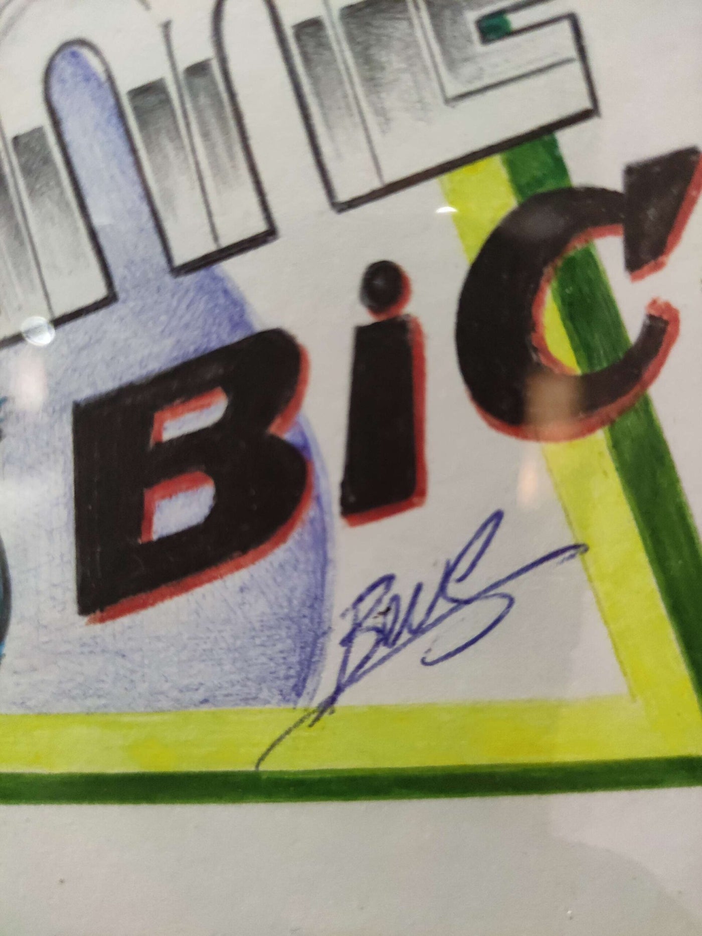 Aéro Bic par Beus — œuvre originale sur papier au stylo Bic