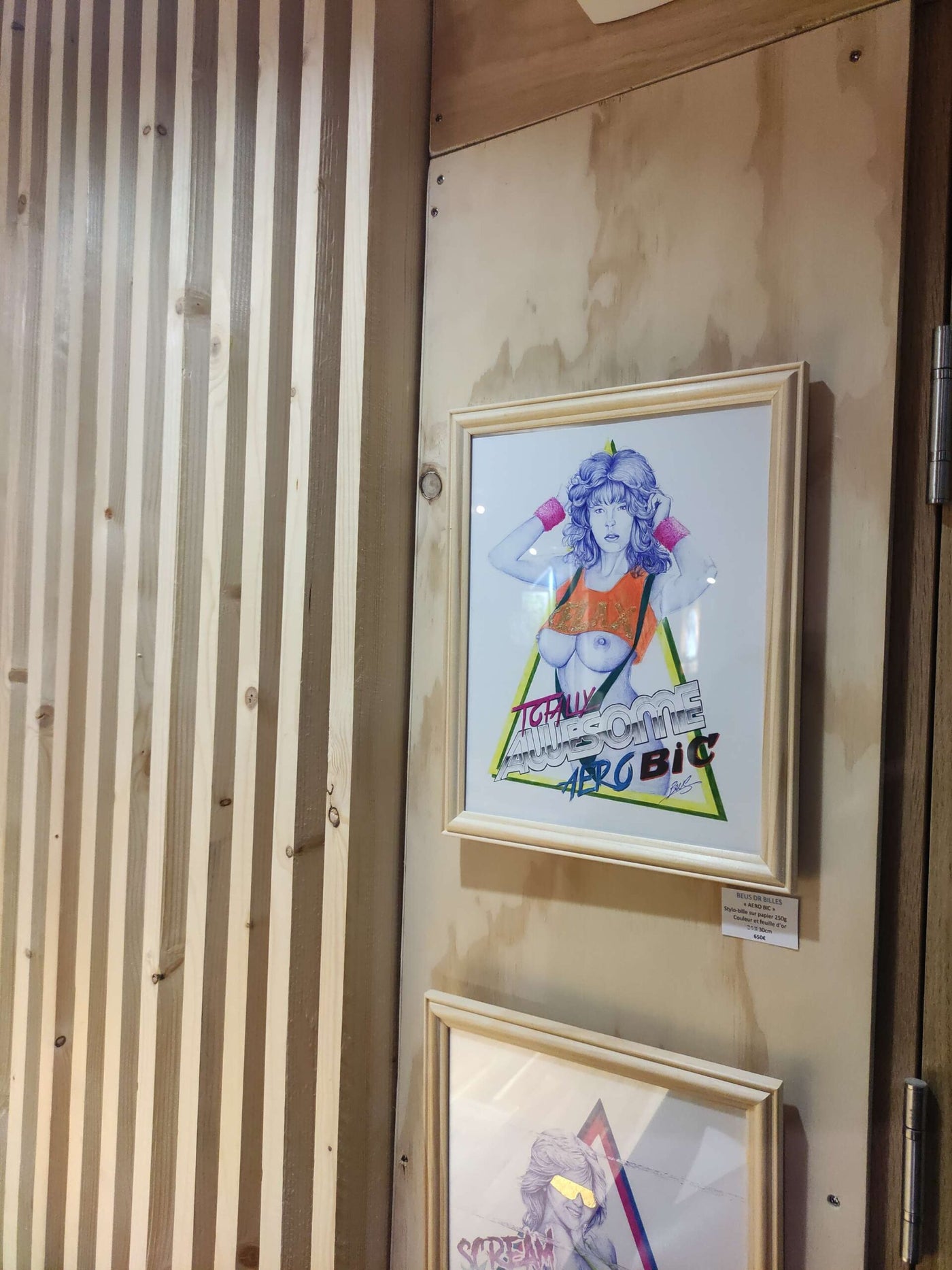 Dessin Aéro Bic de Beus — stylo Bic, feuille d’or et art contemporain