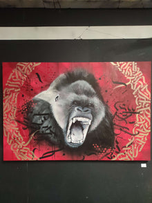 Angry Gorilla — création de Katz mêlant street art, nature et écriture calligraphique
