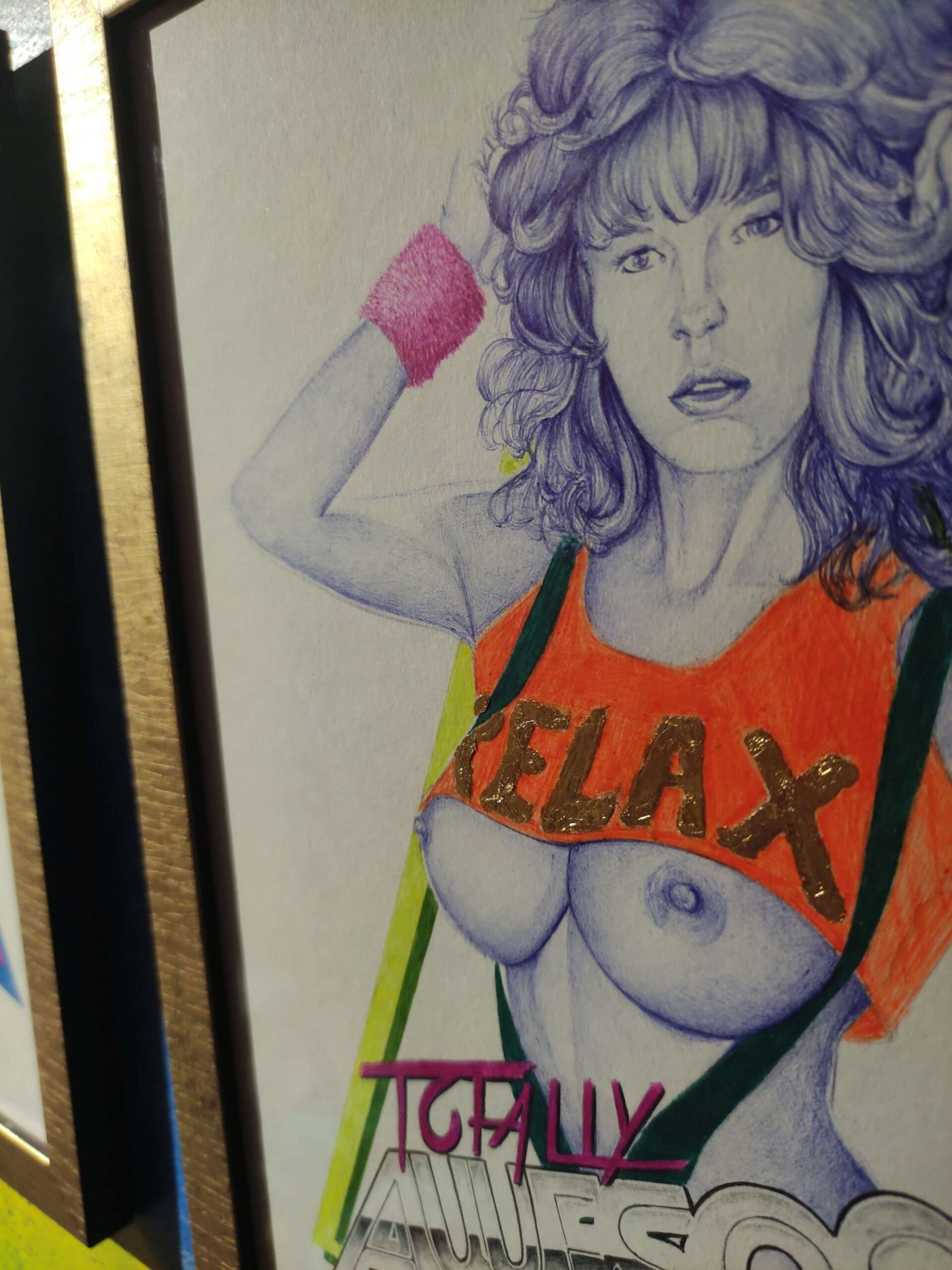 Aéro Bic — création de l’artiste Beus au stylo Bic, figures emblématiques de la pop culture des années 90
