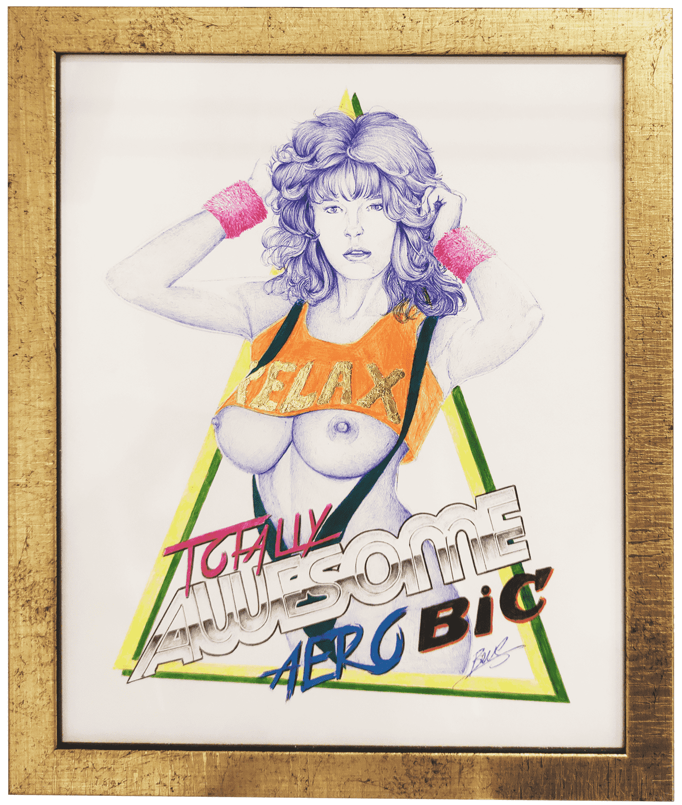 Œuvre Aéro Bic par Beus — art contemporain au stylo Bic inspiré de la pop culture des années 90