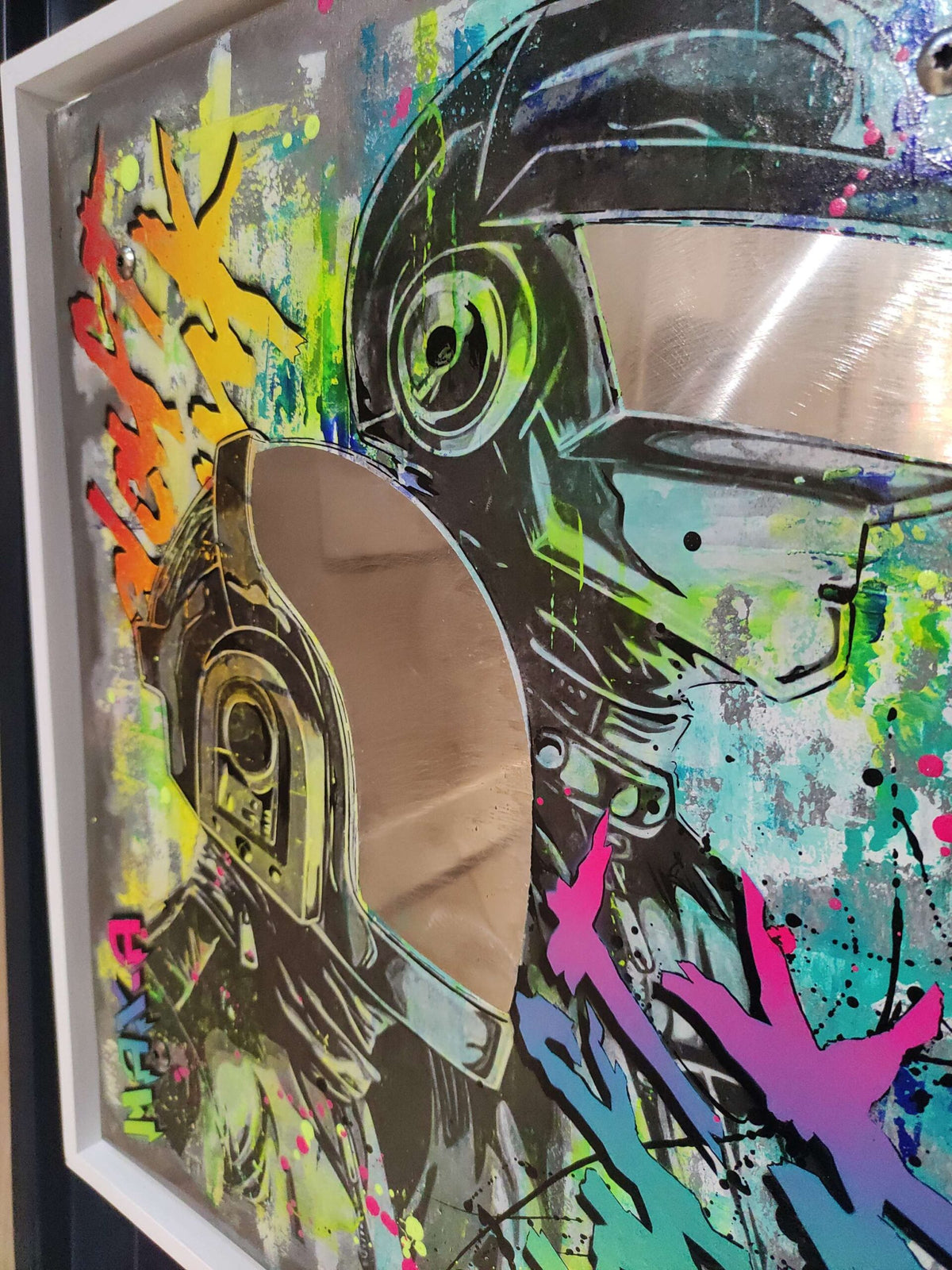 Metal Daft Punk par Maxime Andriot — Pop Art sur plaque acier polie à la main