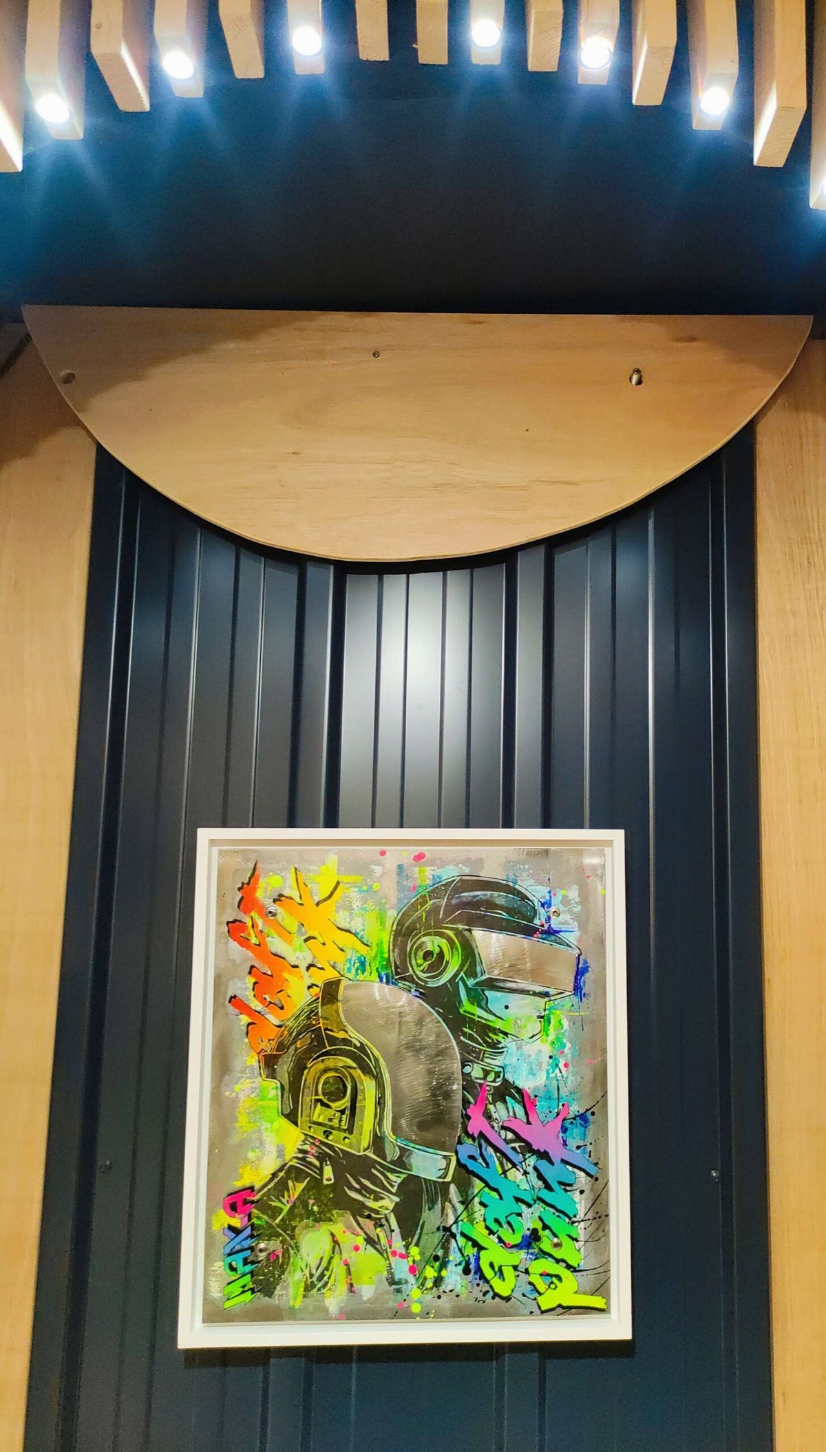 Œuvre Metal Daft Punk par Maxime Andriot — transfert, pochoirs, peinture et culture populaire