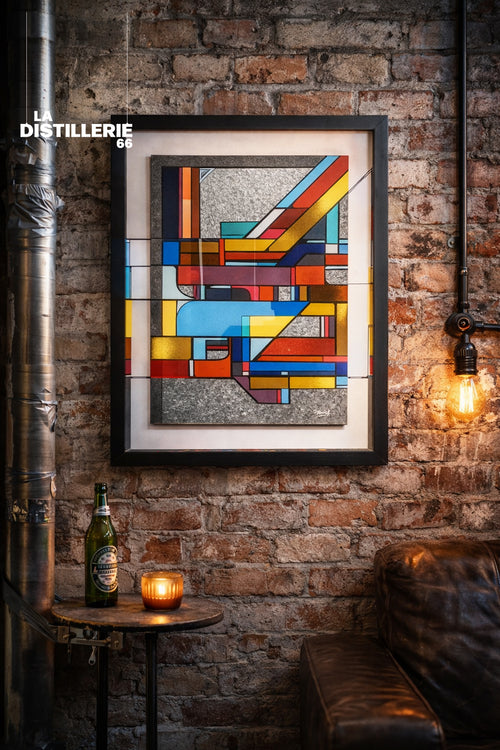 Accord — œuvre originale de Toncé en technique mixte sur plaque d’acier, art abstrait urbain