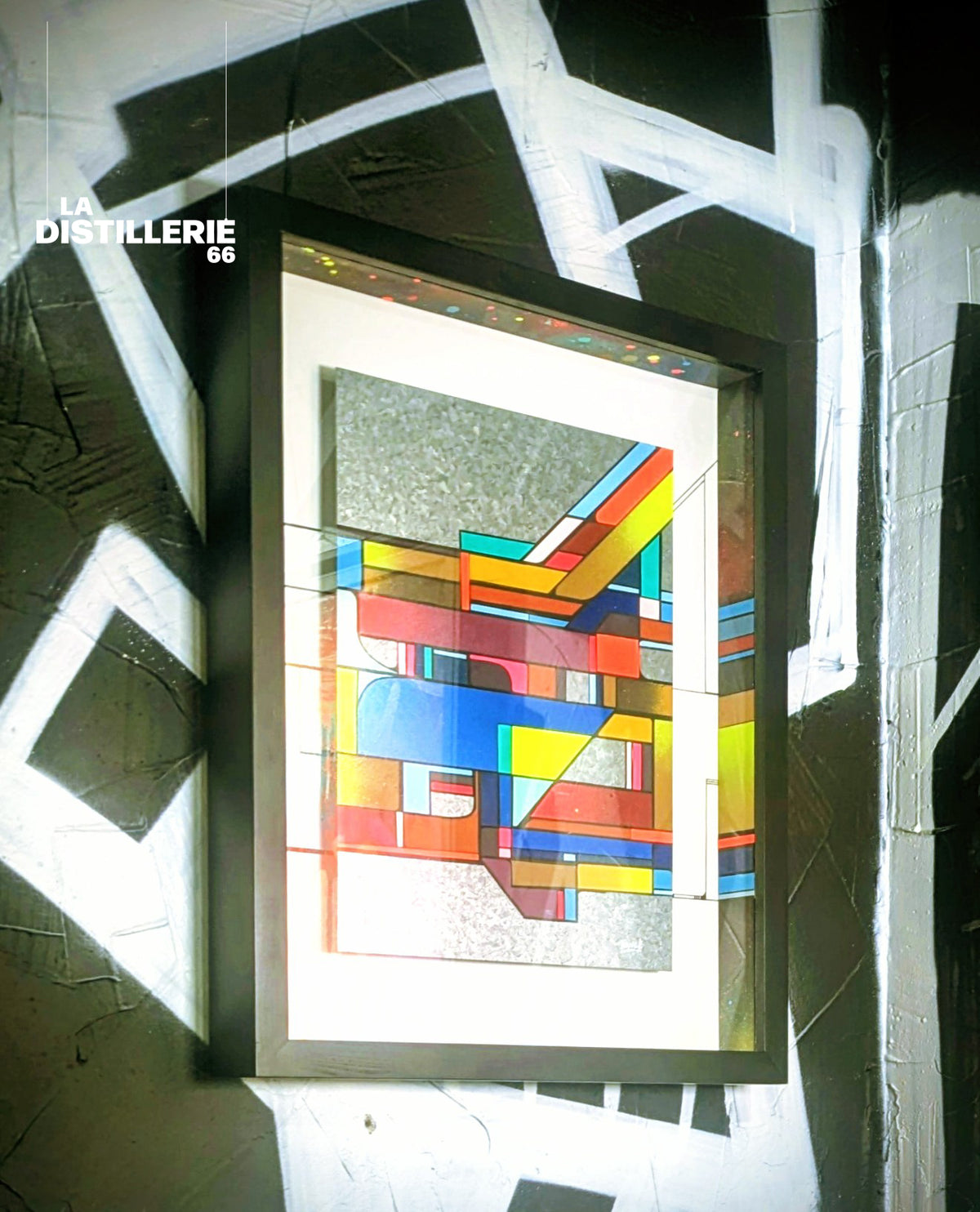 Toncé — Accord, œuvre contemporaine en technique mixte sur acier