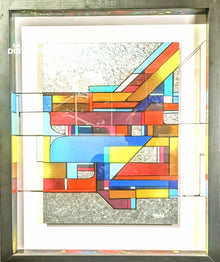 Accord — œuvre originale de Toncé en technique mixte sur plaque d’acier, art abstrait urbain