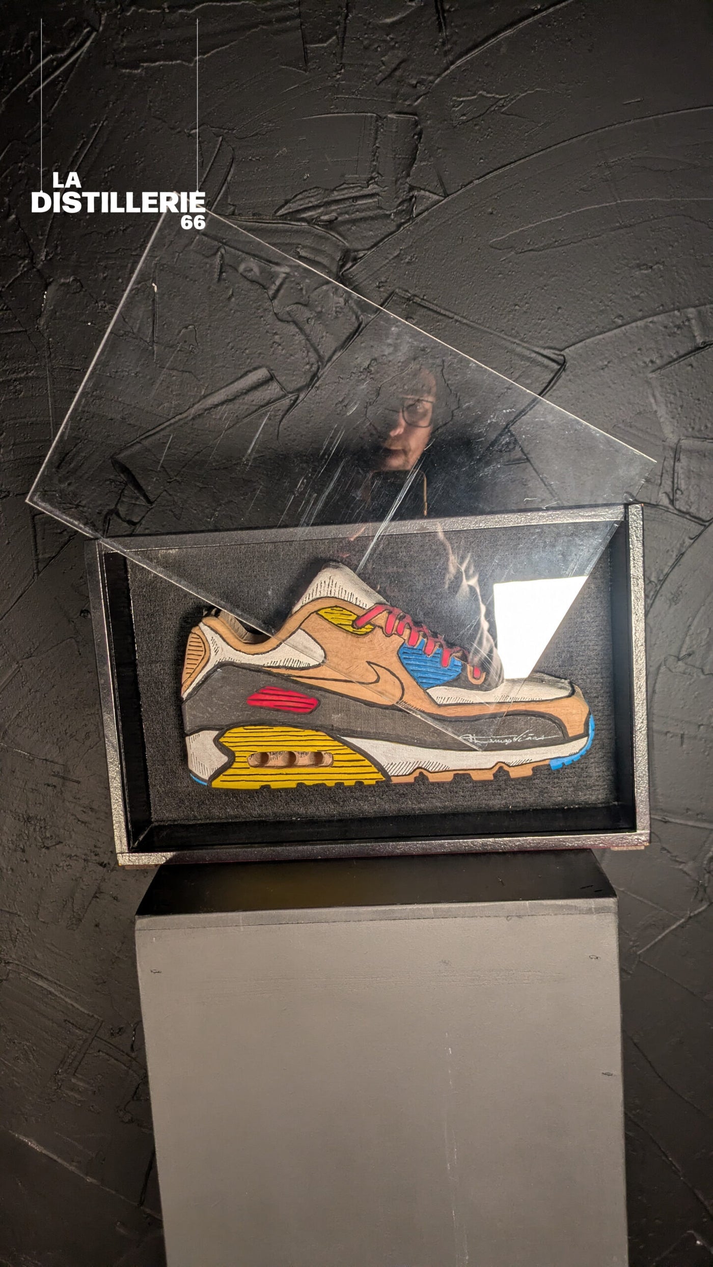 Œuvre Air Max 90 par Thomas Vinas — Mixte et support bois