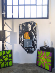 Au cœur du jeu — œuvre originale de Thomas Vinas en mixte sur tableau