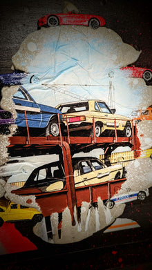 AutoTrain — tableau sculpté de Ludo Lassalle inspiré des trains automobiles