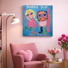 Barbie Pop — œuvre originale de Martine Diotalevi en technique mixte, peinture contemporaine entre art brut et Pop Art