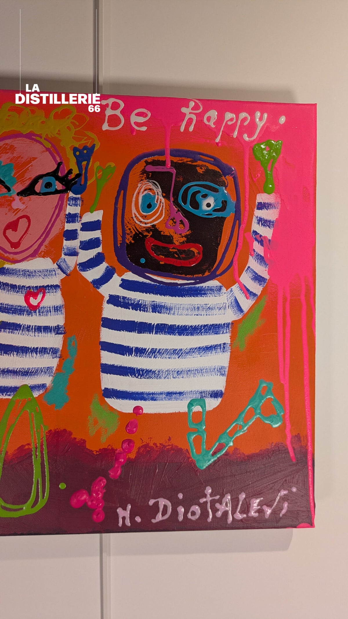 Be Happy par Martine Diotalevi — art contemporain, geste libre et figure expressive