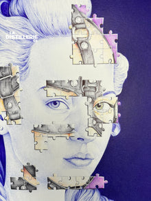 L'affirmée — œuvre de BEUS, artiste au stylo Bic — vue 2