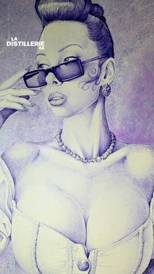 L'audacieuse — œuvre de BEUS, artiste au stylo Bic — vue 2