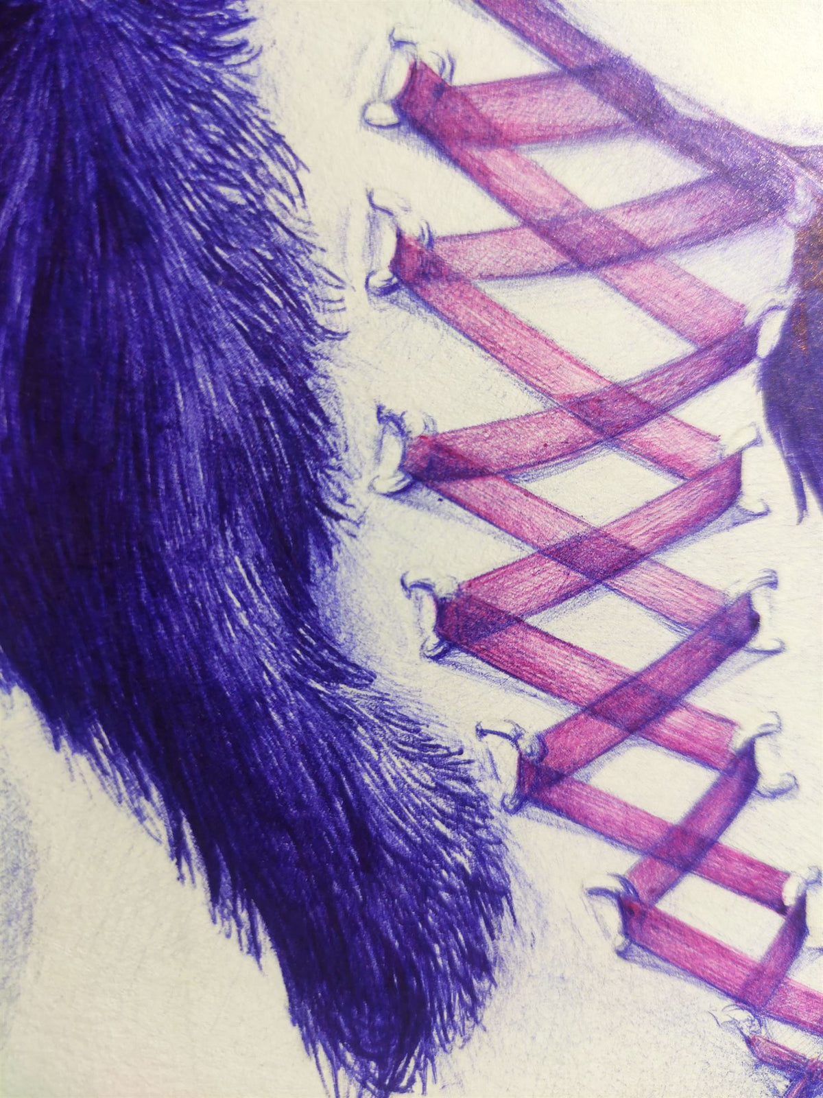 L'extravagante — art contemporain au stylo Bic par BEUS — vue 6