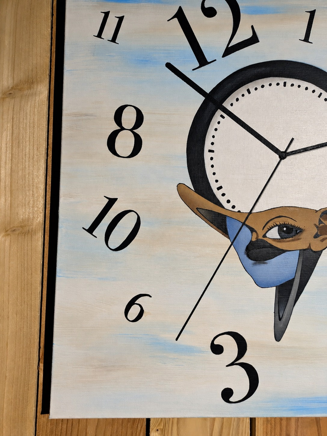 Perder La Nocion Del Tiempo — BL2A — détail du visage, des aiguilles et du cadran