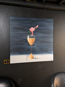 Sentir que el Tiempo se Acaba — BL2A — vue du tableau exposé sur le mur de la galerie