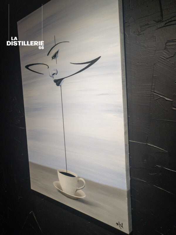 Solo en el Café — BL2A — vue de biais du tableau