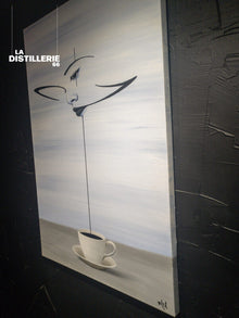 Solo en el Café — BL2A — vue de biais du tableau