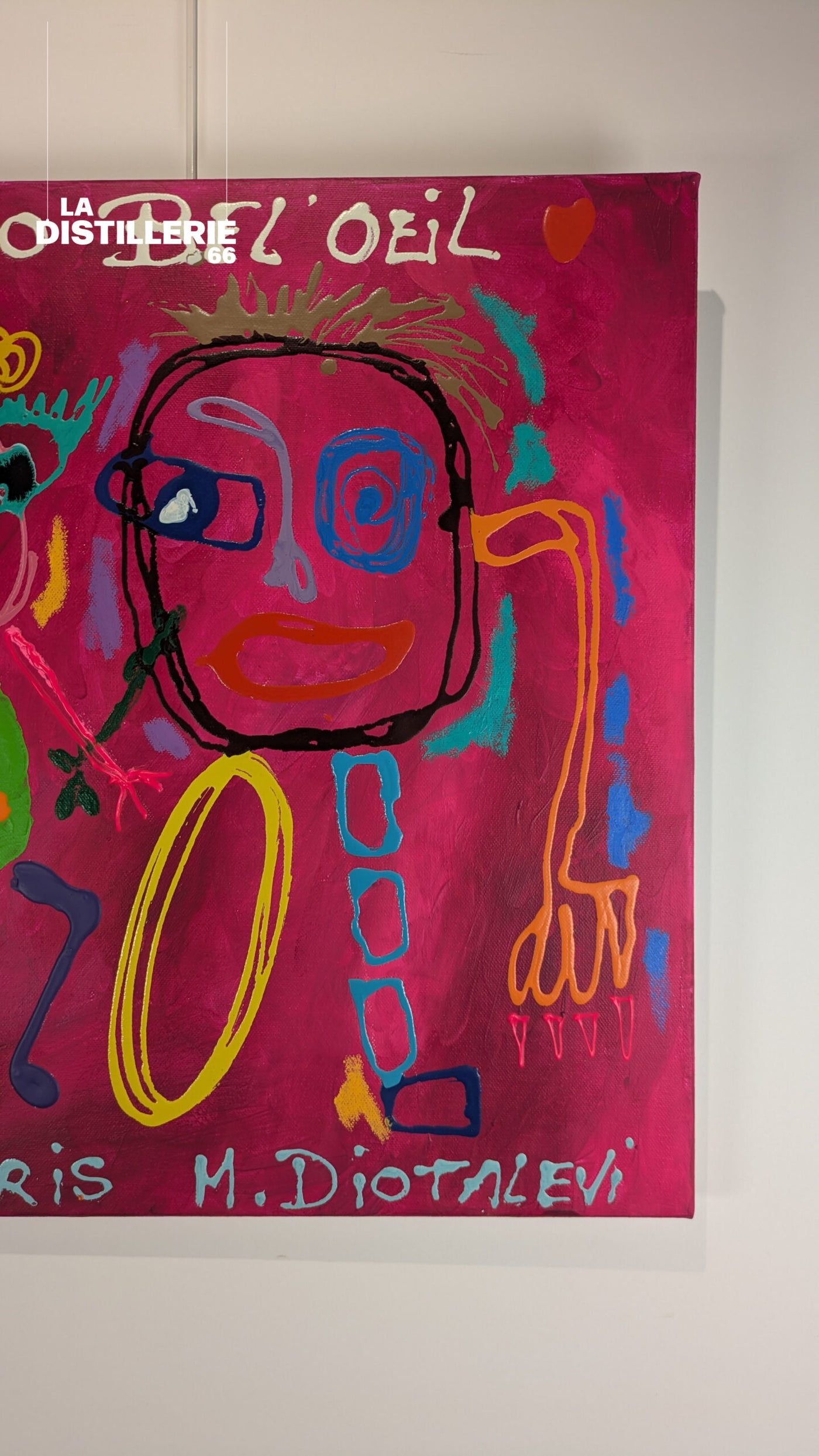 Martine Diotalevi — Coco Bel Oeil, œuvre picturale contemporaine en technique mixte